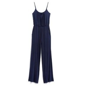 Kaileigh Navy Blue Adalia Knit Jumpsuit